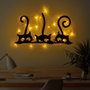 Wallity Cats 967 Escultura de pared de metal negra